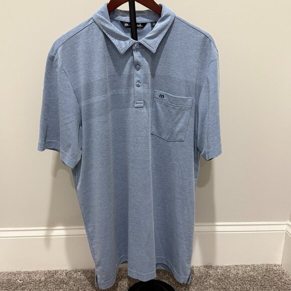Travis Mathew Polo w/ Front Pocket (Blue) - Picture 1 of 4